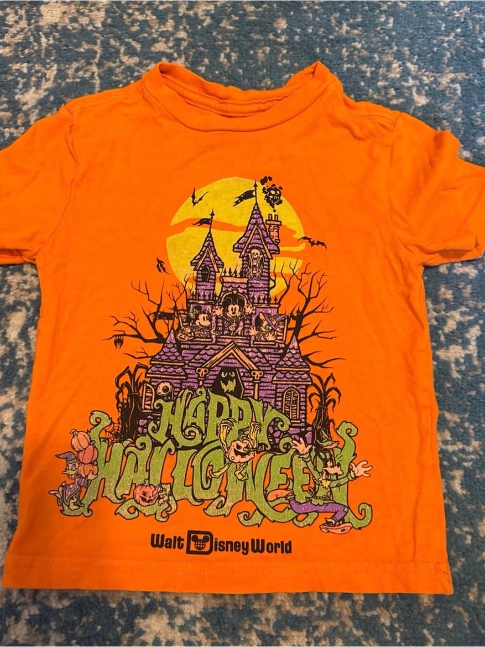 Disney Orange Kids' Halloween Haunted House Tee